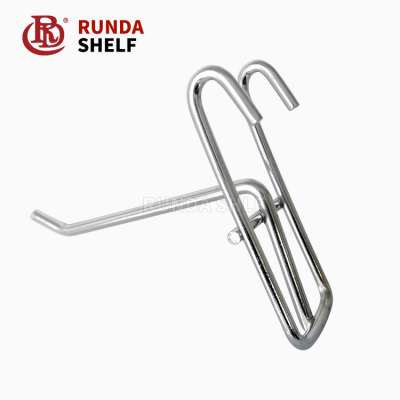 single pole metal hook for wire display rack various metal mesh hook customized