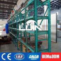 Injection mold storage metal rack for saving more space